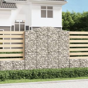 VidaXL Paniers &agrave; gabions arqu&eacute;s 6 pcs 200x30x200/220 cm fer galvanis&eacute;