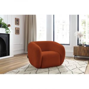 Bobochic Fauteuil & pouf Fauteuil celine tissu lisse Orange - Orange