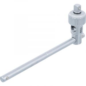 BGS Technic BGS 71047 | Adaptateur de clé à douille avec fonction de cliquet | avec poignée coulissante | 12,5 mm (1/2")