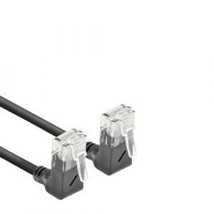 ACT C&acirc;ble r&eacute;seau CAT6A coud&eacute; &agrave; 90&deg;, U/UTP LSZH - C&acirc;ble LAN fin de 3,6 mm - C&acirc;ble Ethernet flexible avec fiche RJ45 - Pour une utilisation dans les centres de donn&eacute;es, 3 m, vers le haut DD6903