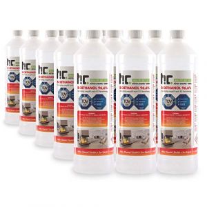 Höfer Chemie 15 x 1 L Bioéthanol à 96,6% dénaturé - FRAIS DE PORT OFFERT - Qualité certifiée