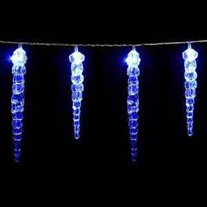 Monzana Guirlande lumineuse 40 LED bleu stalactite télécommande noël fonction timer