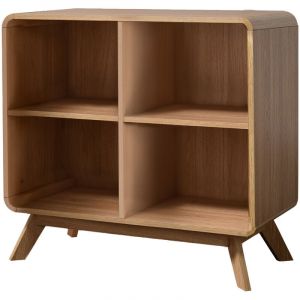 CassieBibliothèque à 4 éléments effet chêne