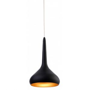 Image de Firstlight Suspension 1 ampoule Bar, noir / or