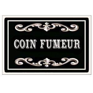 N.a! Plaque de porte en métal Coin fumeur