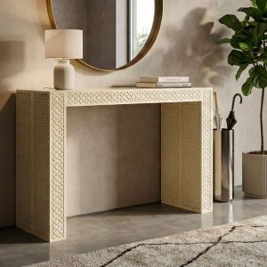 Console extensible Nassau Morocco design moucharabieh Beige