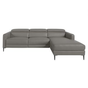 Image de Canapé d'Angle Droit Relax "Dannie" 258cm Gris Prix