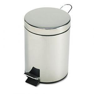Rubbermaid Poubelle collecteur en métal 5 6L bac plastique avec couvercle dims inox (hxø) 29 x 20cm
