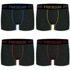 Freegun Boxer Homme Durable, Calecon Homme, AKTIV, Doux et L&eacute;ger (Lot de 4), Noir, Bleu, Jaune, Rouge, Taille 2XL