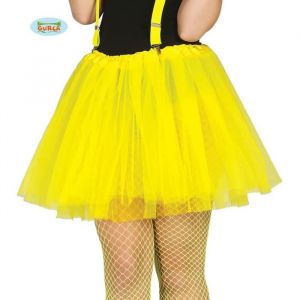 FIESTAS GUIRCA | Tutu Jaune pour Femme (Taille Unique) - Accessoire de Costume Textile pour Halloween, Carnaval et Fêtes à Thème - Idéal pour Costumes de Danseuse, Ange, Mariée et Plus - Jaune