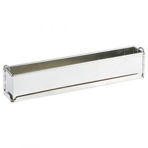 Gobel 119440 Moule à Pâté Long Uni Mini à Charnière Fer Blanc fond démontable 50*4 cm