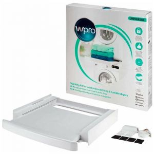 Tour Machine à laver et sèche-linge Wpro universelle avec étagère coulissante
