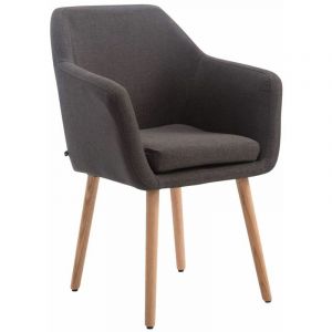 CLP Chaise visiteur Utrecht tissu gris fonc&eacute; Nature
