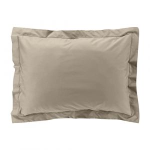 Taie d'oreiller rectangle 50x70 cm - Percale 100% coton - Beige
