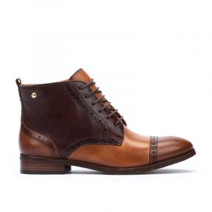 Pikolinos Pour femme. Bottines en cuir royal marron