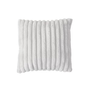 Coussin sela effet fourrure - Dimensions : Longueur 40 cm x Largeur 40 cm. - Blanc