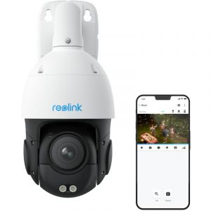 Reolink 4K 8MP ptz Caméra Surveillance Extérieure PoE, Suivi Auto, Vision Nocturne Couleur, Détection Personnes/Véhicules, Zoom Optique 5X, Pan 360°&Tilt