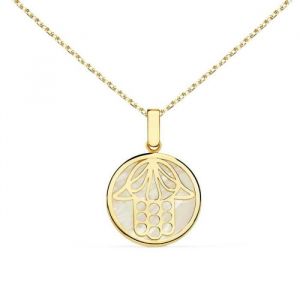 Pendentifs L'atelier D'azur Pendentif Main de Fatma Or 18 Carats 750/000 Jaune et Nacre - Couleur Unique - Taille Doré