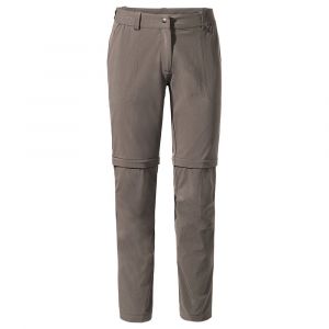 Vaude Women's Farley Stretch Zip Off Pants II - Pantalon de trekking taille 36 - Short, gris/brun