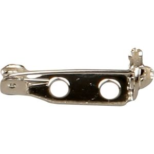 Creotime Support broche argenté 2 trous - 15 mm - 10 pcs