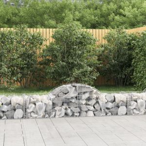 VidaXL Paniers à gabions arqués 8 pcs 200x50x40/60 cm fer galvanisé n/a