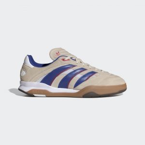 Image de Adidas Originals Predator Mundial In - Aluminum/bleu Marine/marron - Terrain Futsal (Ic), pointure 42 - ['Gris'] - Taille 42