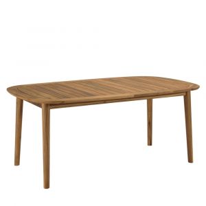 Macabane Table de jardin extensible en acacia huilé 180/240x110cm
