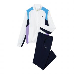 Lacoste Ensemble de survêtement homme Tennis Sport color-block Taille XS Blanc/bleu/bleu Marine/violet/bleu Marine