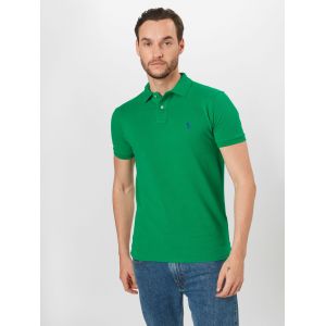 Ralph Lauren Polo slim coton piqué pony brodé Vert Polo - Couleur Vert - Taille S