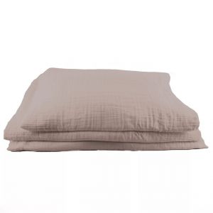 Image de Housse de couette en gaze de coton CASSIS gris galet 120 g/m&sup2;