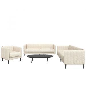 VidaXL Ensemble de Canapés 3 pcs, Chaise de canapé avec Accoudoirs et Dossier, Meuble de Salon Salle de Séjour, Moderne, 3209236