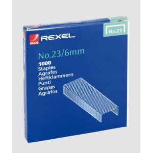 Rexel 2101211 - Boîte de 1000 agrafes zinguées (23/6)