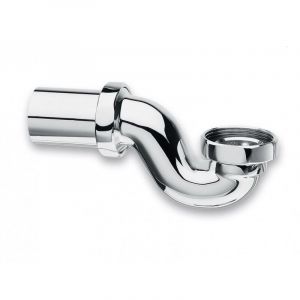 Ondyna Siphon horizontal en laiton pour vidage baignoire rétro chromé