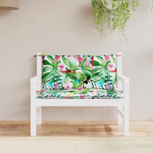 VidaXL Coussins de banc de jardin lot de 2 multicolore 100x50x7 cm
