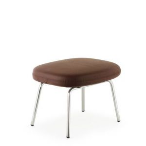 Image de Normann Copenhagen Tabouret Era avec structure en acier - Chrome/ Tango Cuir 41599 Marron