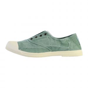 Image de Natural World Chaussures en toile à fermeture éclairlastique sans lacets Vert - Taille 35