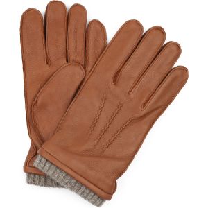 Suitable Gants Camel En Cuir Marron taille 8.5