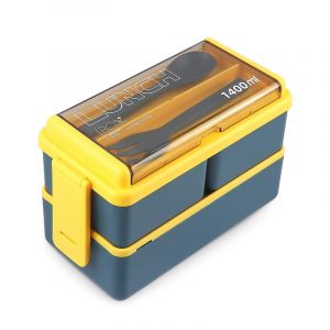 Dam Boîte hermétique de 2 étages, pour conserver les aliments, de 1400ml.