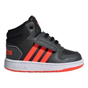 Adidas Hoops Mid 2.0, Chaussures de Basketball Mixte bébé, Multicolore (Schwarz Rot Grau Negbás Rojsol Grisei), 21 EU