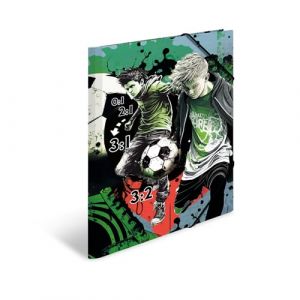 Herma 19578 Porte-documents A3 Street Soccer pour enfants en carton avec impression intérieure et bande élastique, robuste pour garçons et filles