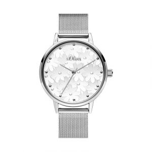 s.Oliver Femme Quartz Montre avec Bracelet en Acier Inoxydable SO-3788-MQ