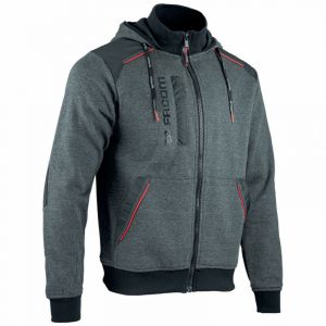 Facom Sweat zipp&eacute; &agrave; capuche et col montant JUMPER gris - Taille: XXXL