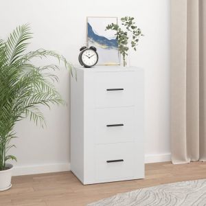 VidaXL Buffet Blanc 40x33x70 cm Bois d'ing&eacute;nierie Blanc