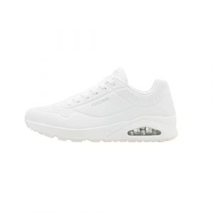 Skechers Homme Uno Stand on Air Baskets, Maille Durabuck Blanche, 39 EU
