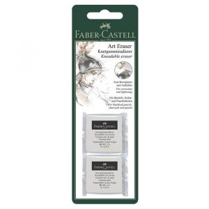 Faber-Castell Lot de 2 gommes à modeler Art Eraser, blanches