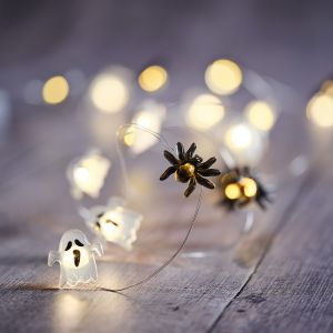 Lights4Fun Guirlande Micro LED à Fantômes et Araignées
