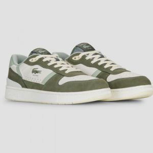 Lacoste Baskets T-Clip Set Leather vert blanc - 40