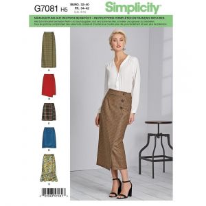 Simplicity Patron 8699 Jupes drapées à variation de longueurs pour femmes de 34 à 5 -