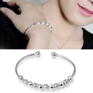 Bracelet En Argent Fin Sterling Avec Design De Boules Pour Hommes Et Femmes