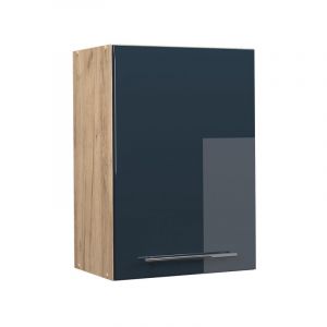 El&eacute;ment haut de cuisine Fame-Line, Bleu fonc&eacute; brillant, 50 cm, Vicco